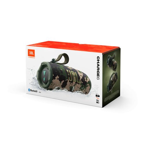 JBL Charge 6 SQUAD - hordozható vízálló BT hangszóró, IP67, Terepszínű