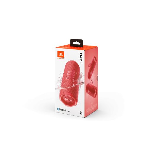 JBL Flip 7 - hordozható vízálló BT hangszóró, IP68, Piros